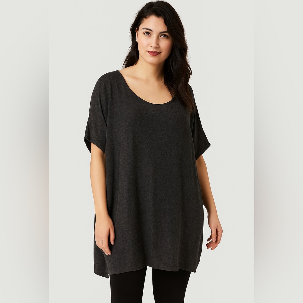 Ricki’s Dark Gray Relaxed Fit Knit Tunic Top Women’s Size XXL